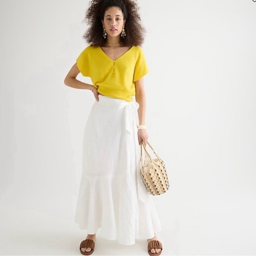 NWT Linen Wrap Skirt